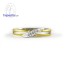 แหวนทองคำขาว แหวนเพชร แหวนคู่ แหวนแต่งงาน แหวนหมั้น - RC1246DWG-Gm